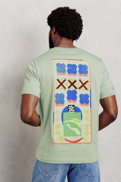 T-shirt met print voor en achter, licentie Matisse