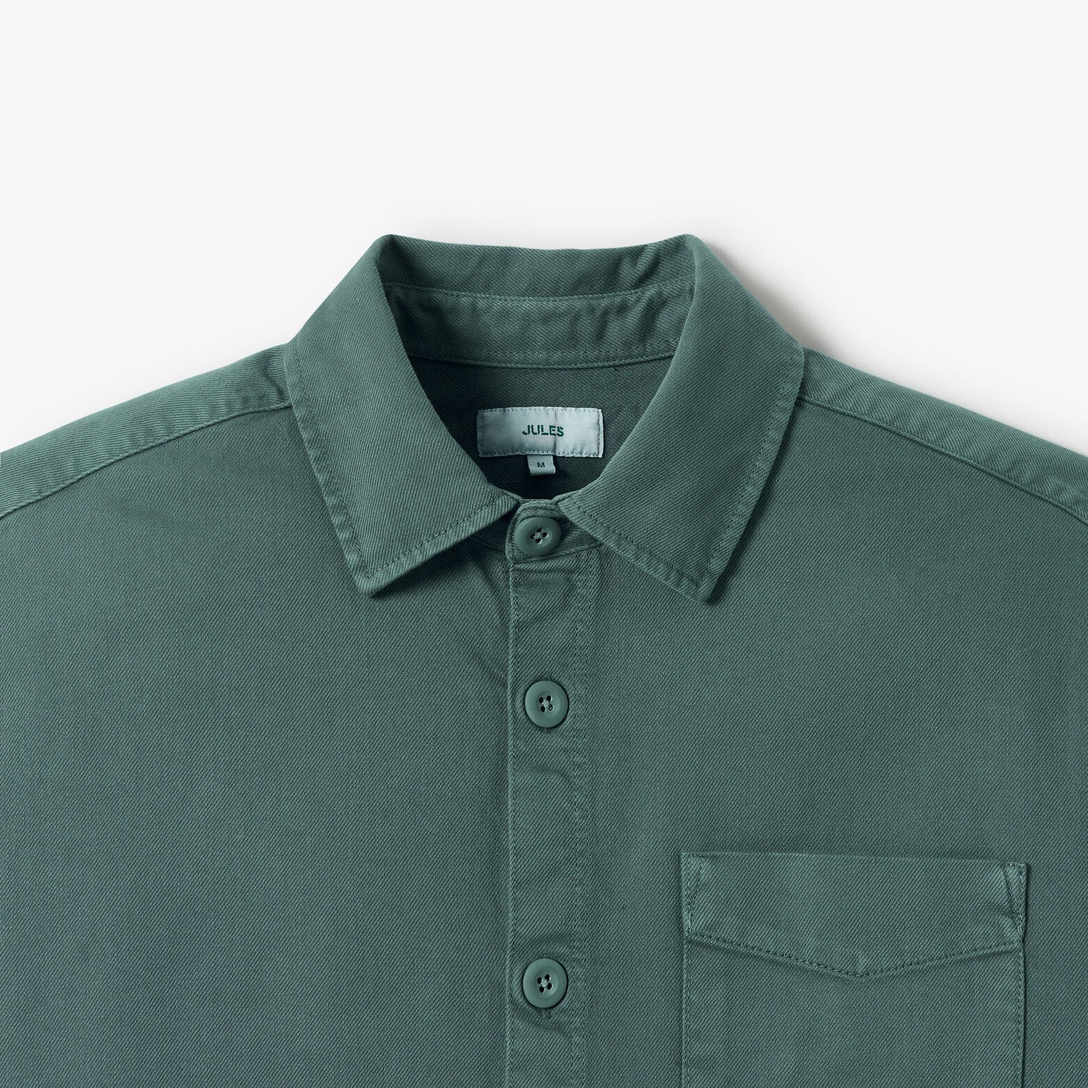 Surchemise regular col fran&ccedil;ais 100% coton