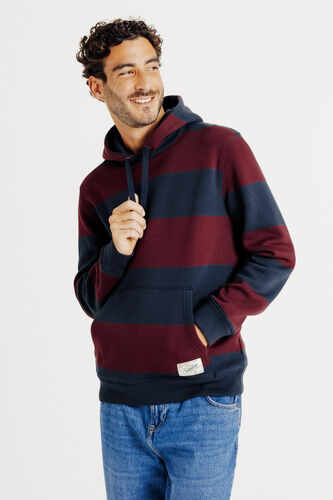 Gestreepte sweater met kap