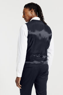 Slim fit kostuumgilet in bi-stretchstof