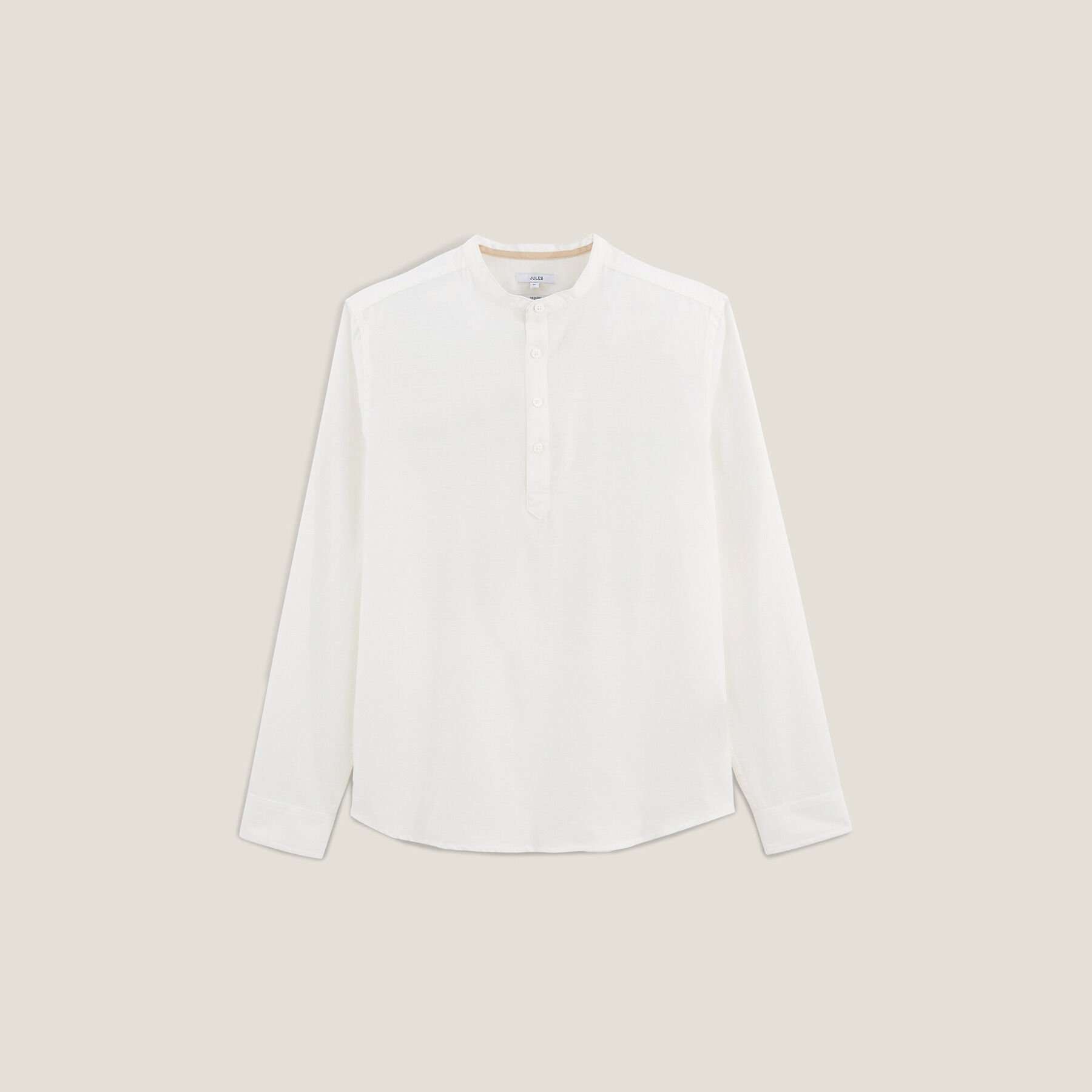 Chemise en coton col mao