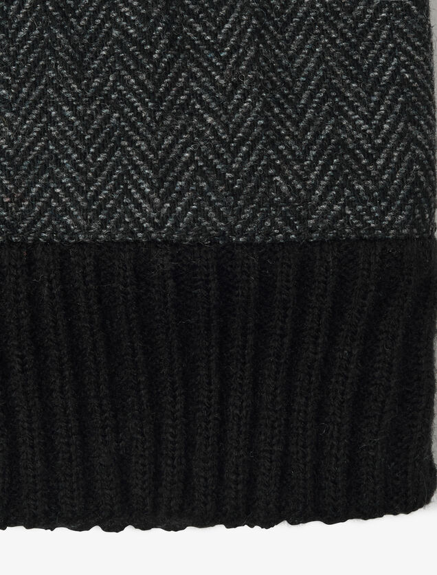 Gants en cuir et maille