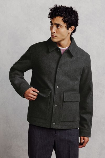 Blouson col chemise pressionn&eacute;