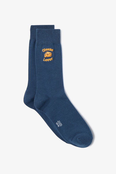 Chaussettes hautes brod&eacute;es