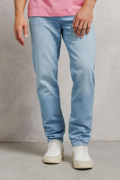 Jean tapered toile l&eacute;g&egrave;re