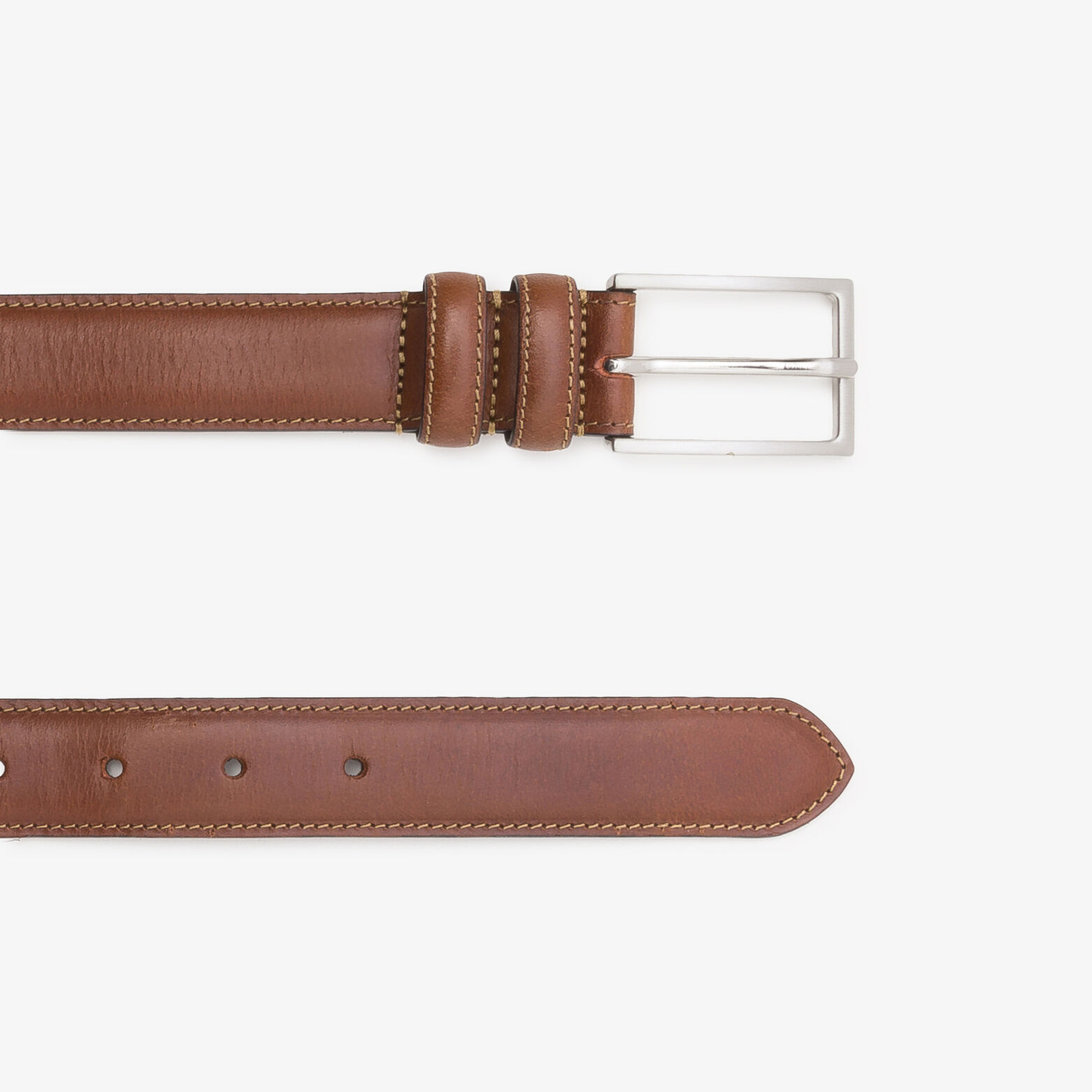 Ceinture en cuir double passant