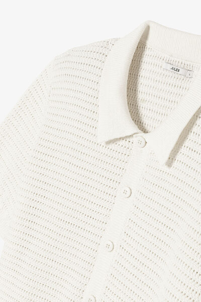 Chemise en maille jeux de points ouverts