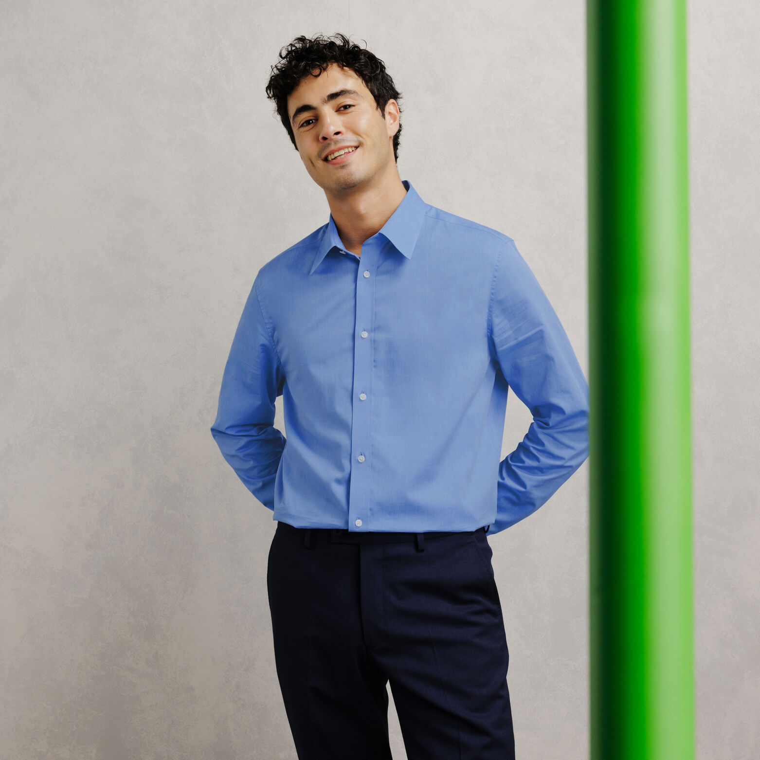 Chemise 100% coton slim unie