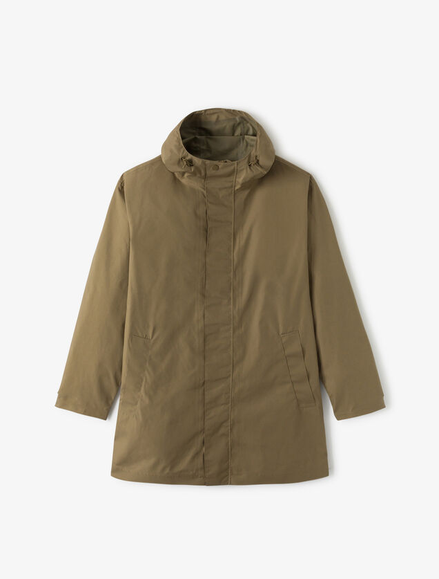 Parka longue waterproof &agrave; capuche