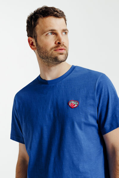 Tee shirt mati&egrave;re flamm&eacute;e broderie poitrine