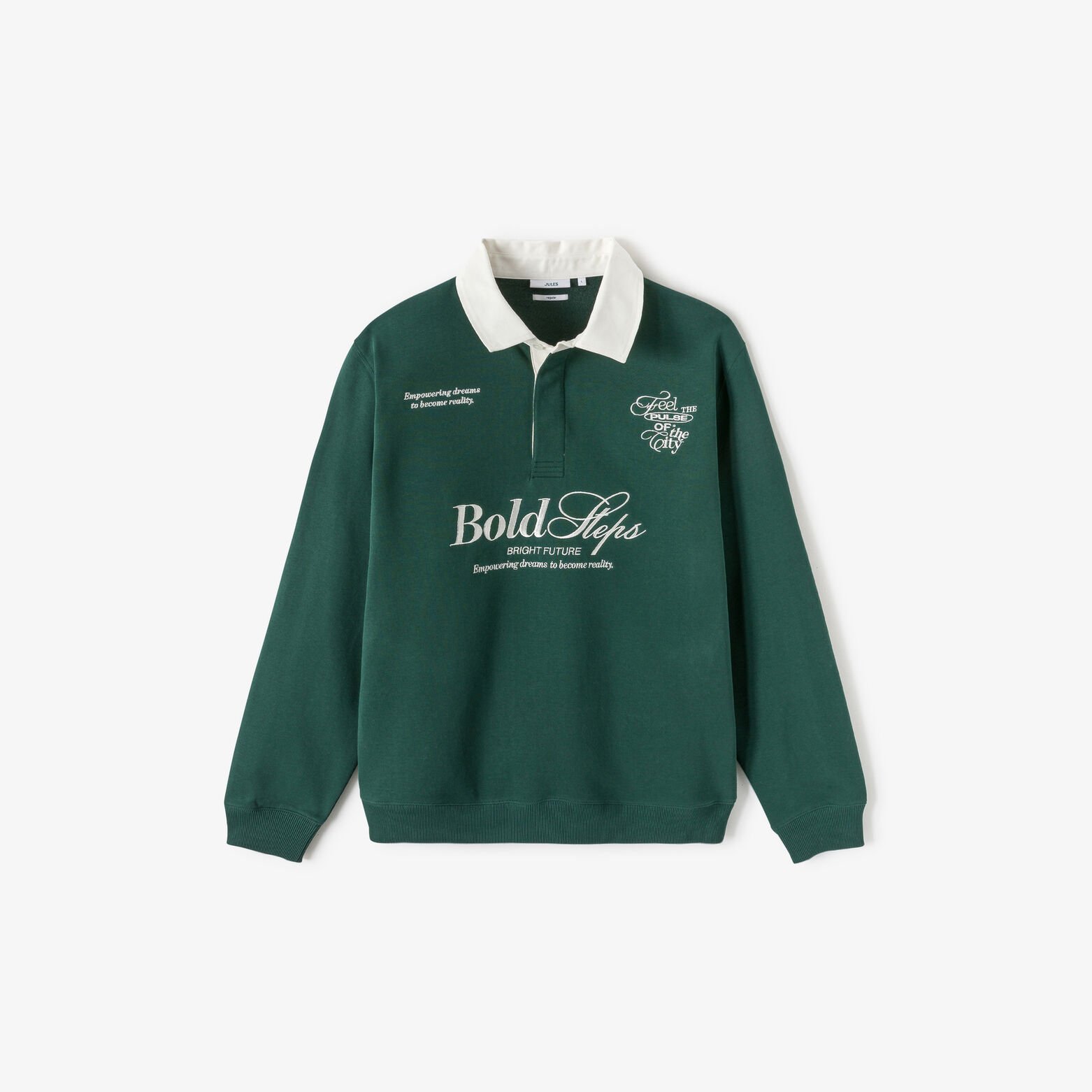 Sweater polokraag in fantasiestof