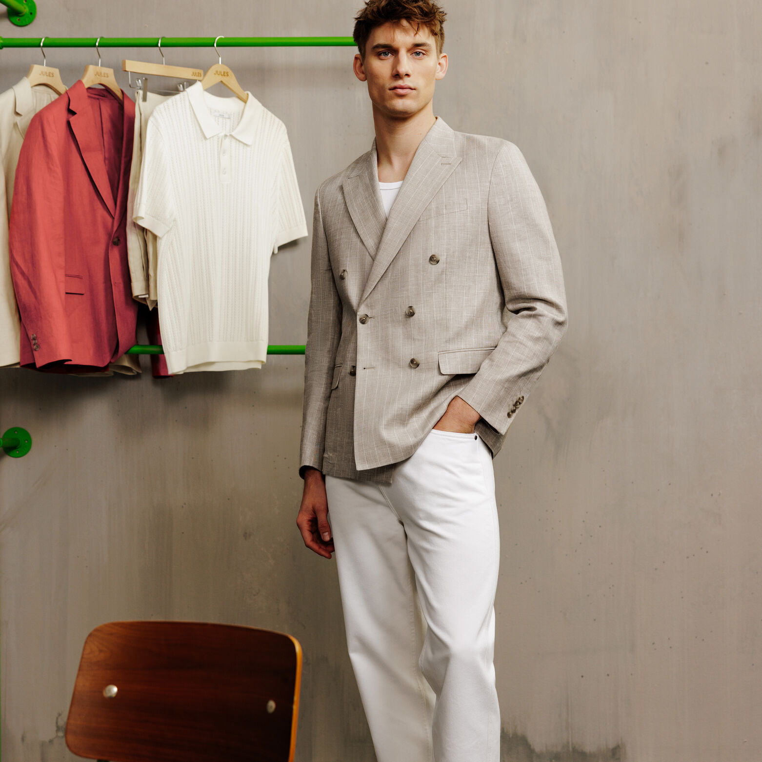 Veste de costume crois&eacute;e confort