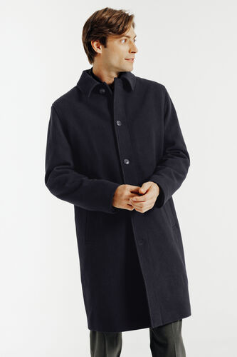 Manteau long col chemise