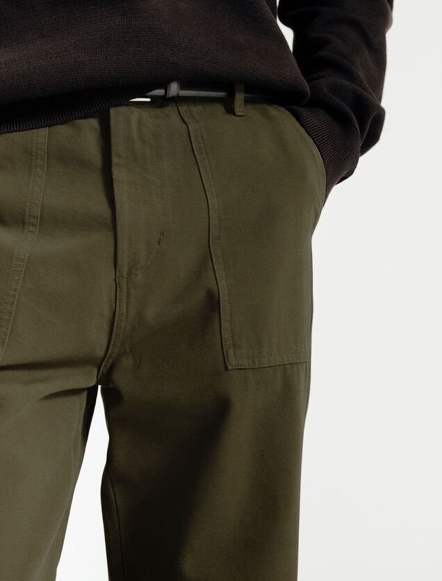 Baggy broek met timmermansdetail