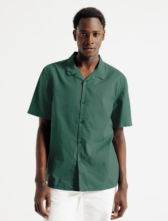 Chemisette en coton lin unie