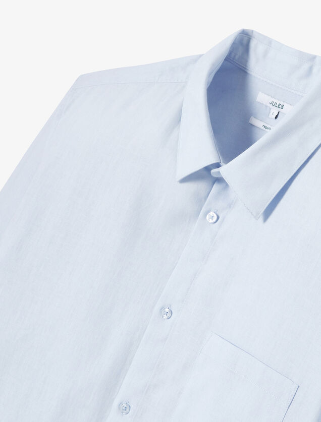 Chemise en coton lin unie