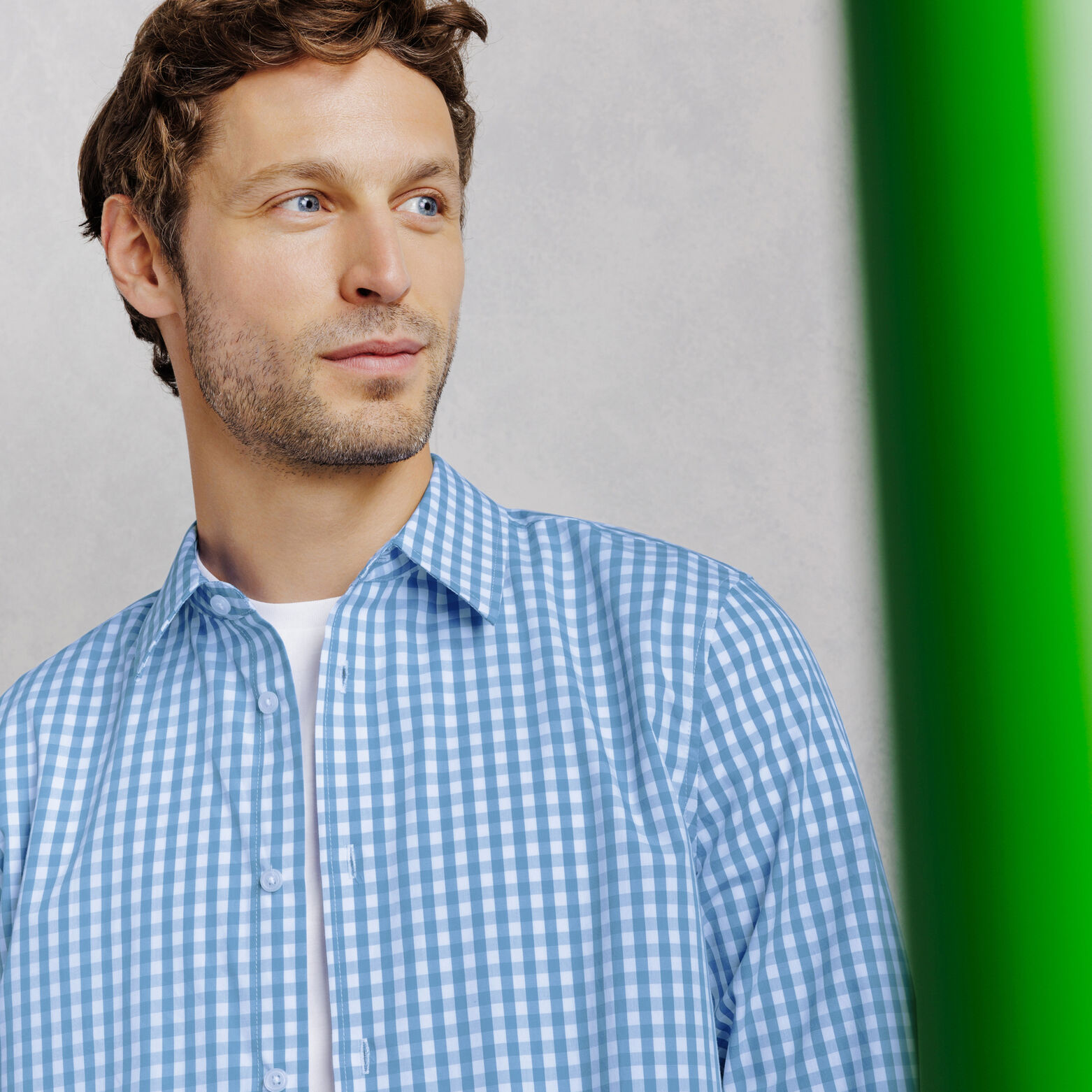 Chemise 100% coton regular &agrave; carreaux