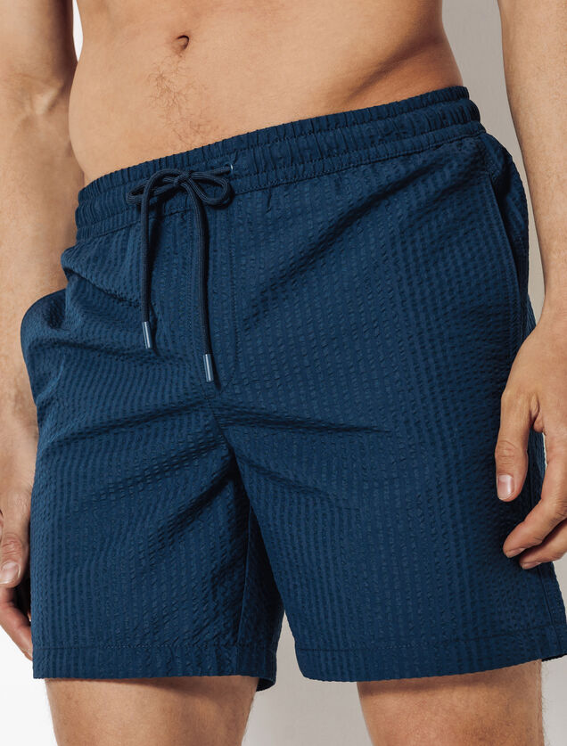 Maillot de bain seersucker uni