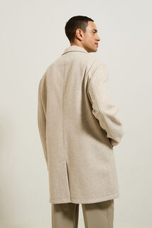 Manteau hiver long col tailleur