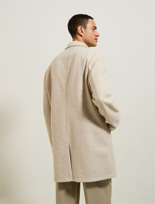 Manteau hiver long col tailleur
