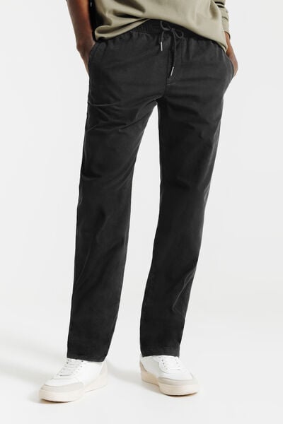 Pantalon straight taille &eacute;lastiqu&eacute;e