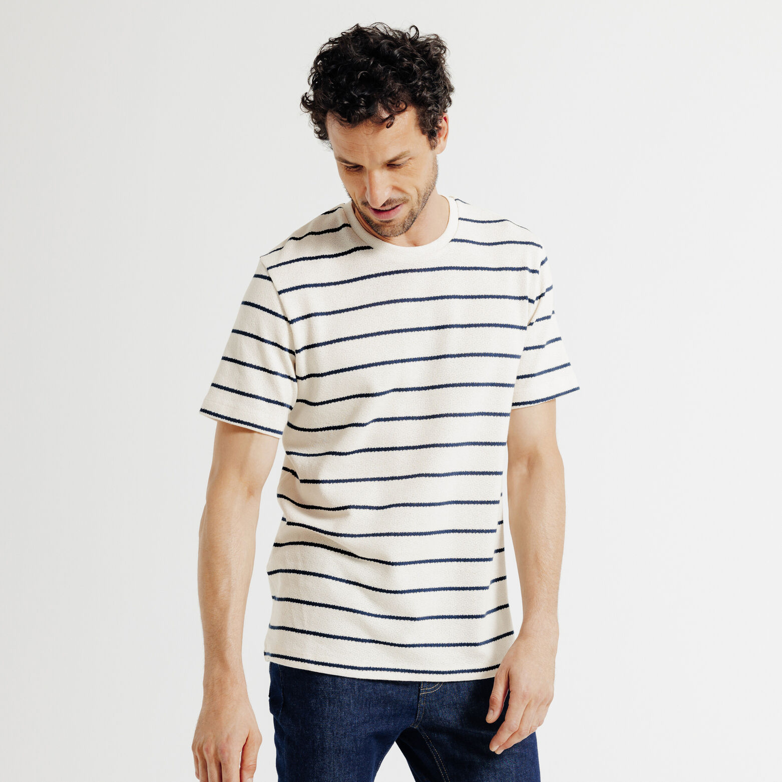 Tee shirt maille rayé