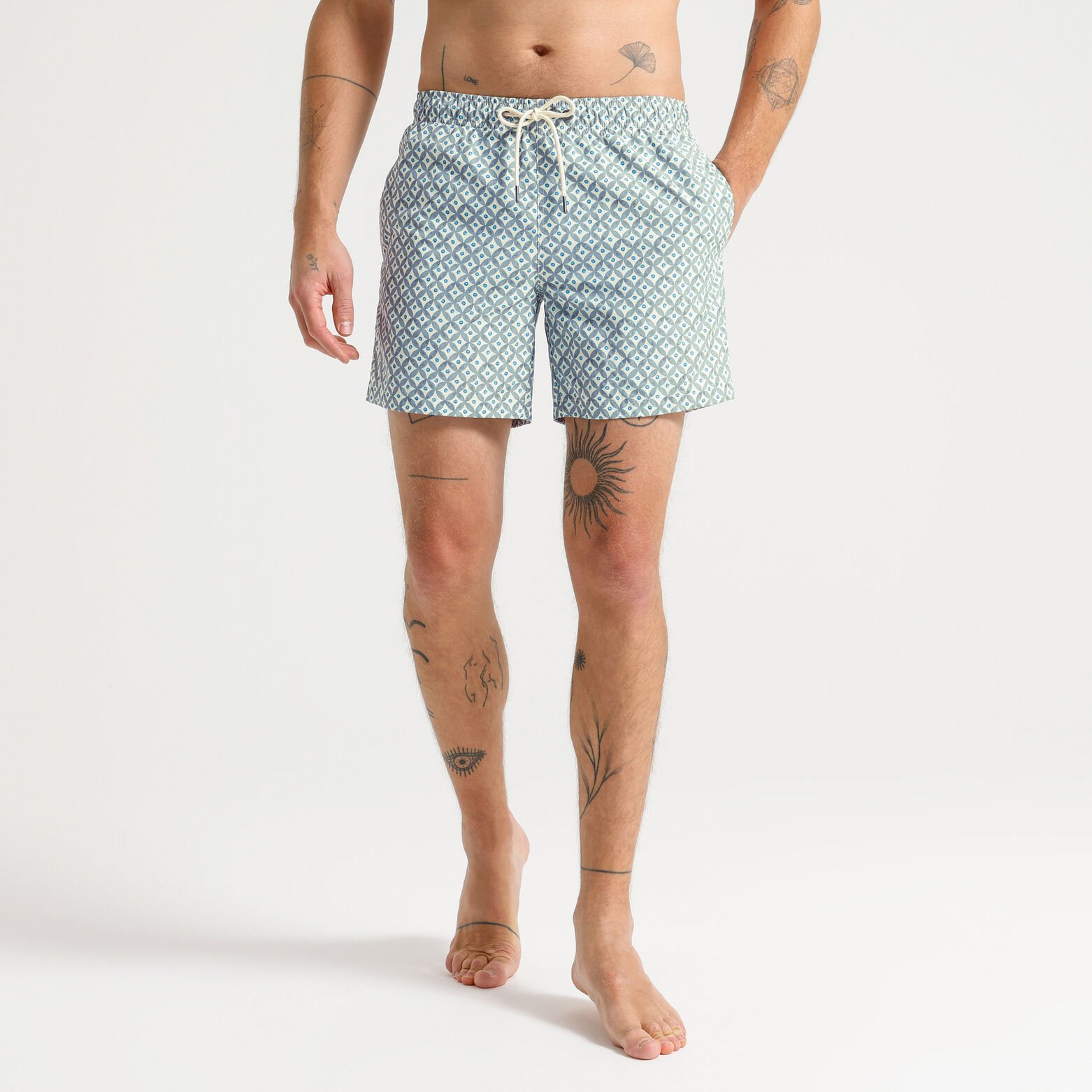 Zwemshort met geometrische print