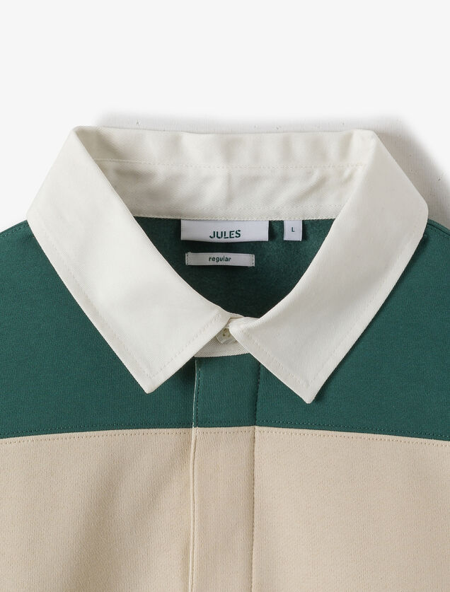 Gestreepte sweater met polokraag