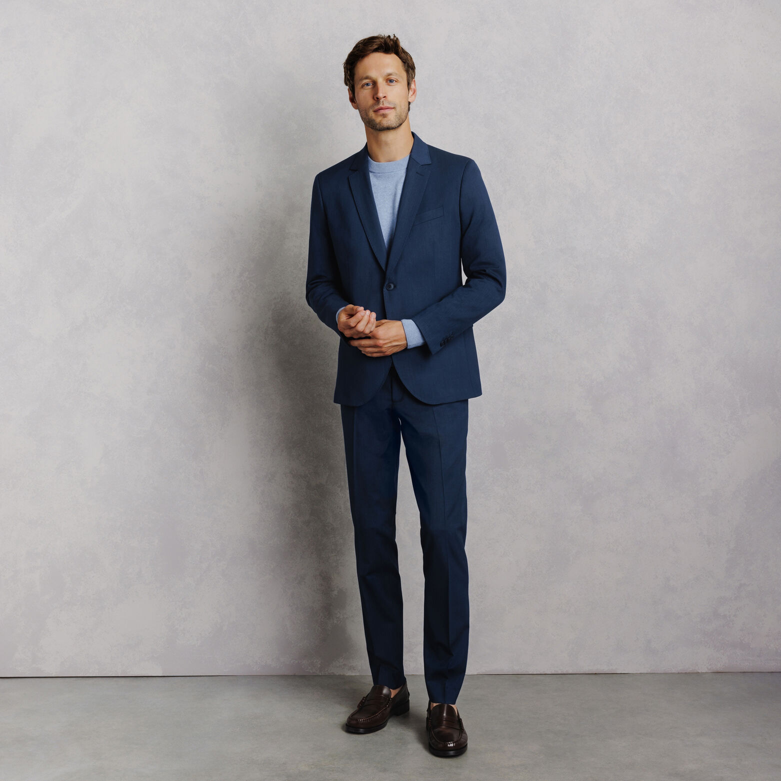 Veste de costume slim bi-stretch unie