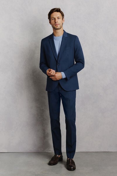 Costume 2 pi&egrave;ces slim bi-stretch - Bleu