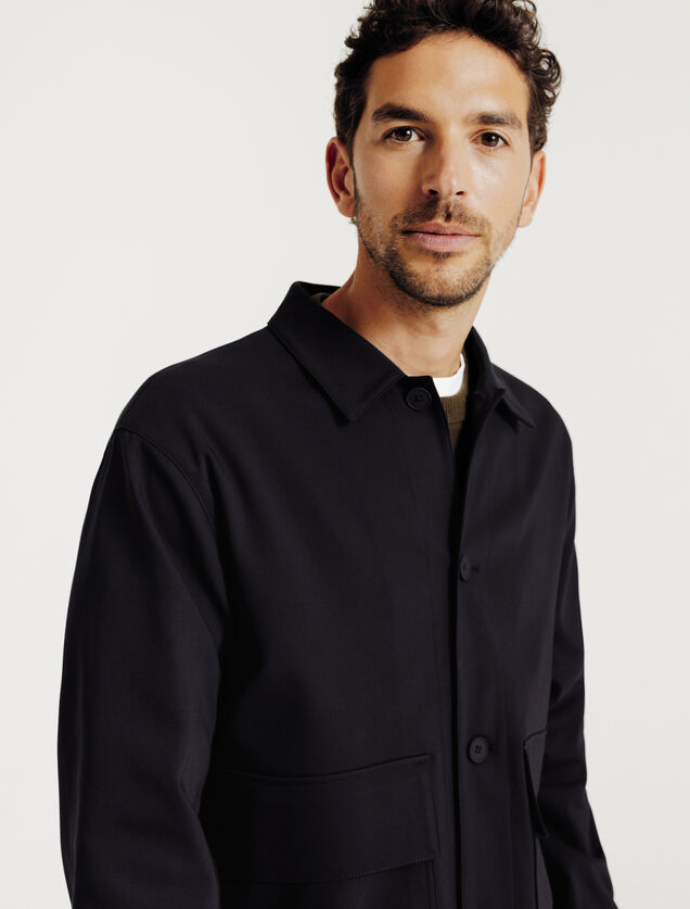 Veste boutonn&eacute;e col chemise