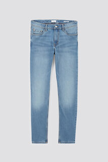 Jean straight en coton et polyester recycl&eacute;s water