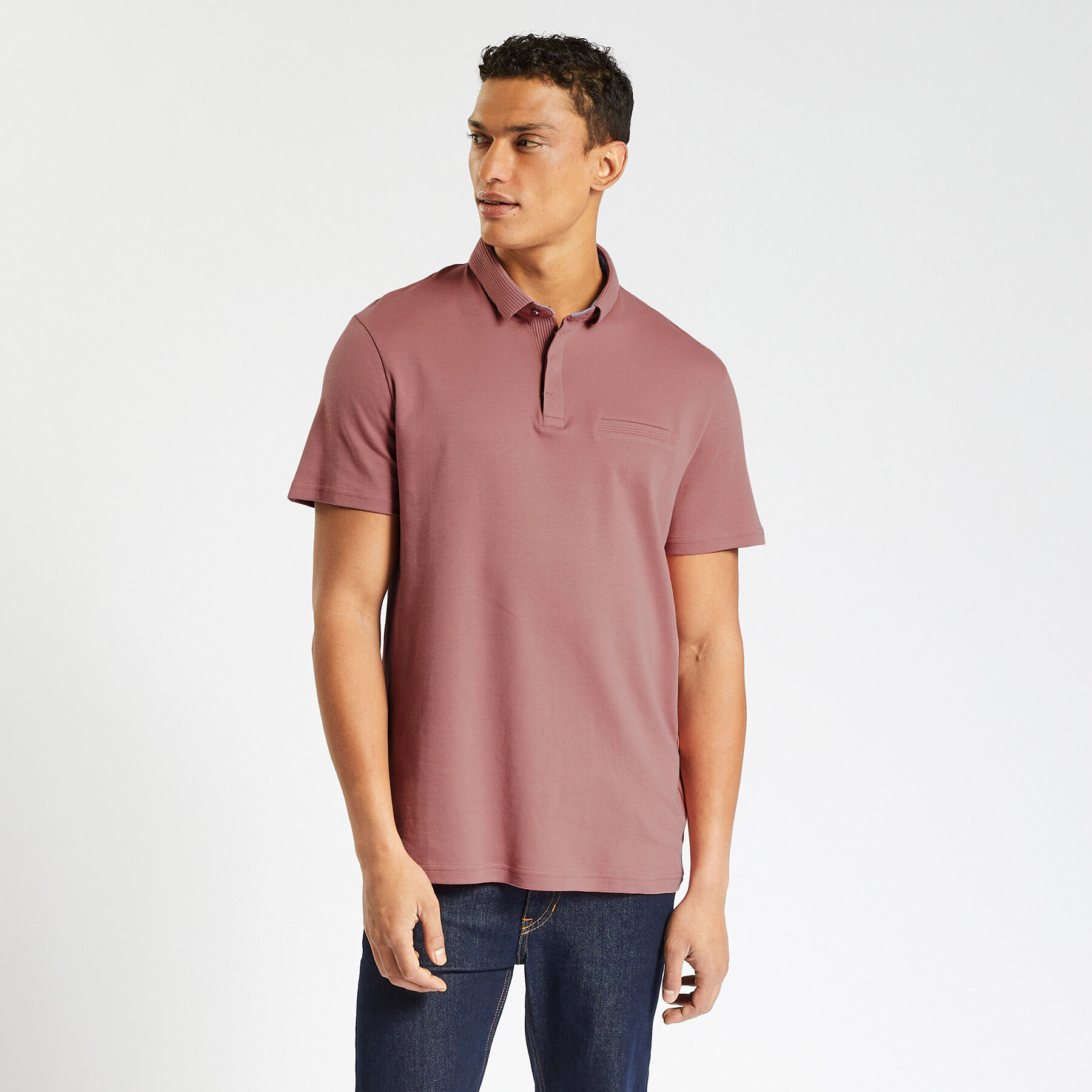 Polo manches courtes a col fantaisie Bordeaux Jules