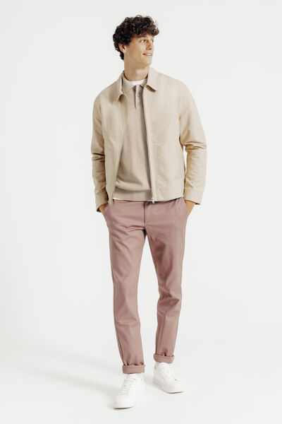 Polo en maille col boutonné mérinos