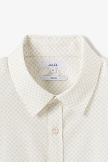 Chemisette en coton imprimé géométrique slim