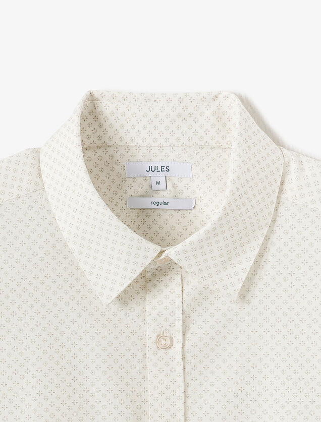 Chemisette en coton imprimé géométrique slim