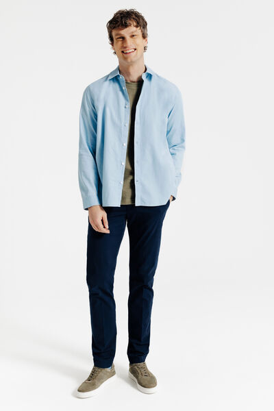 Chemise en coton regular unie