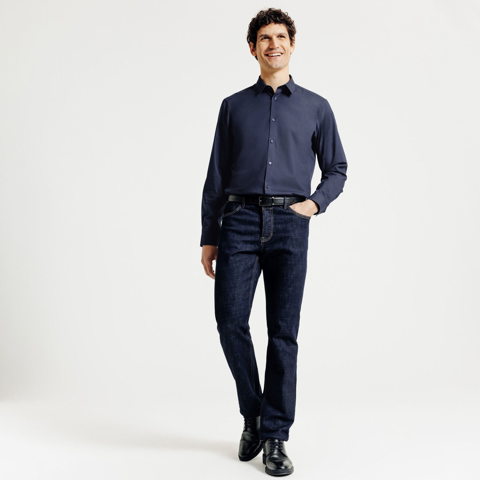 Regular fit effen hemd