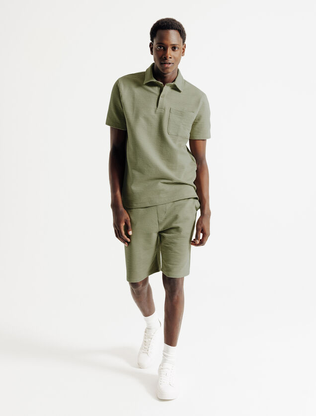 Bermuda en maille seersucker