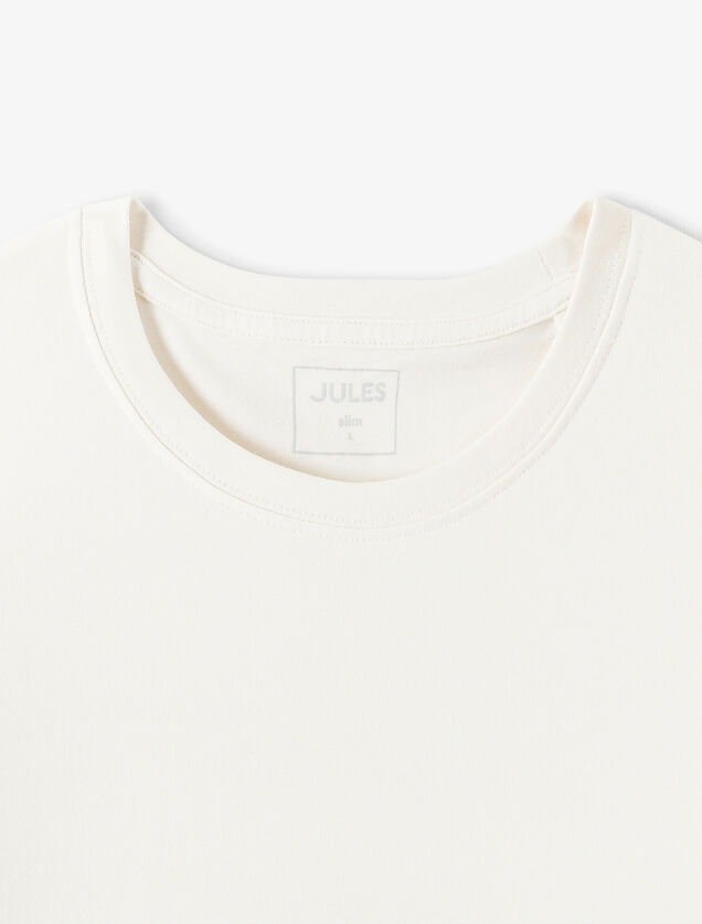 Slim basic T-shirt met ronde hals