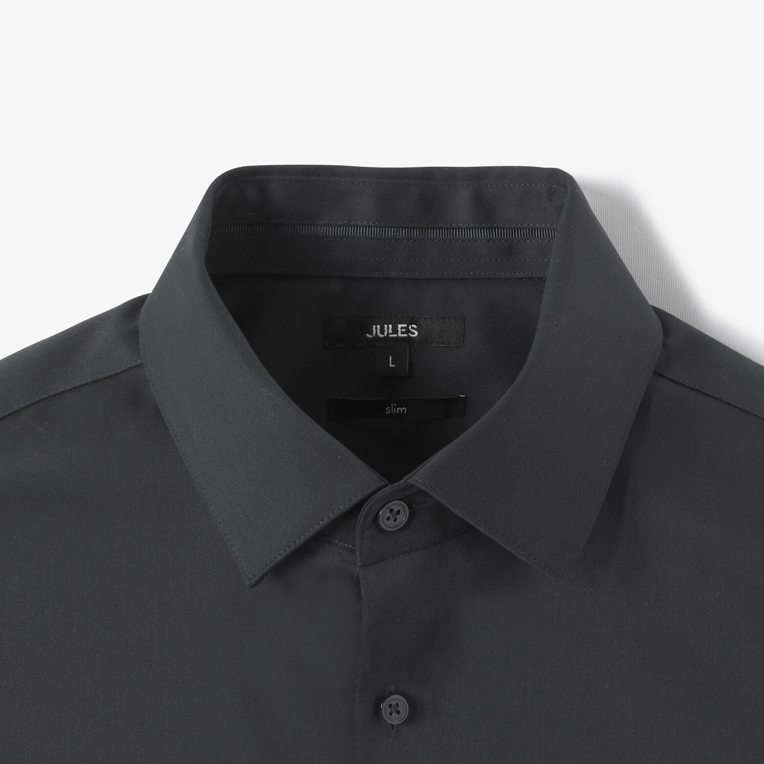 Slim effen strijkvrij hemd in katoen