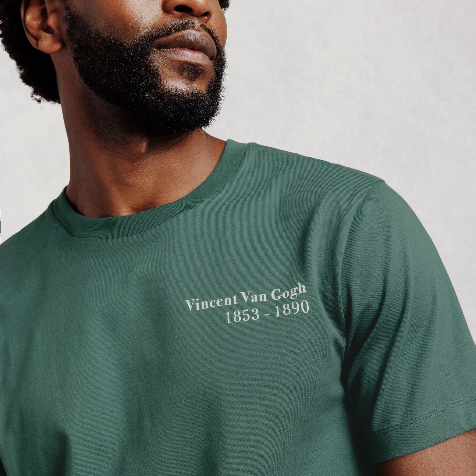 T-shirt met print voor en achter, licentie Van Gog