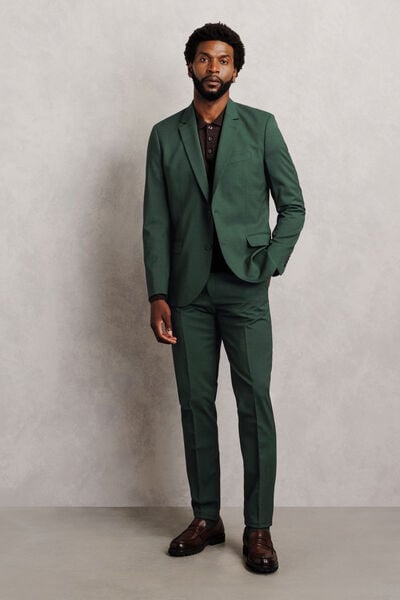 Costume 2 pi&egrave;ces slim bi-stretch - Vert