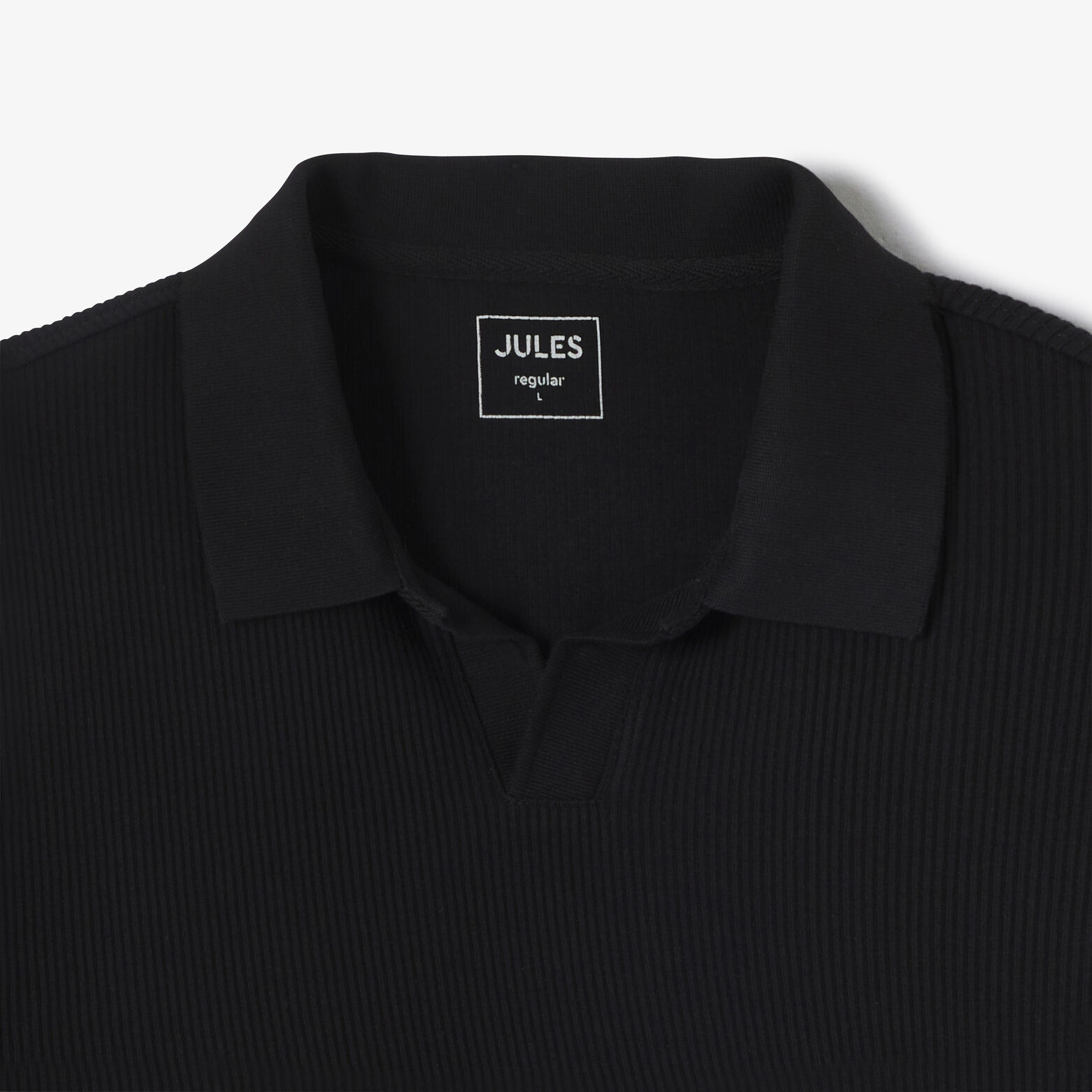 Polo manches courtes texturé col resort