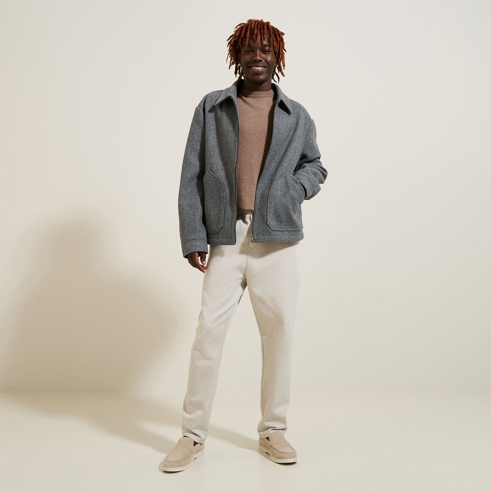 Trui met ronde hals van merinos/kasjmiermix