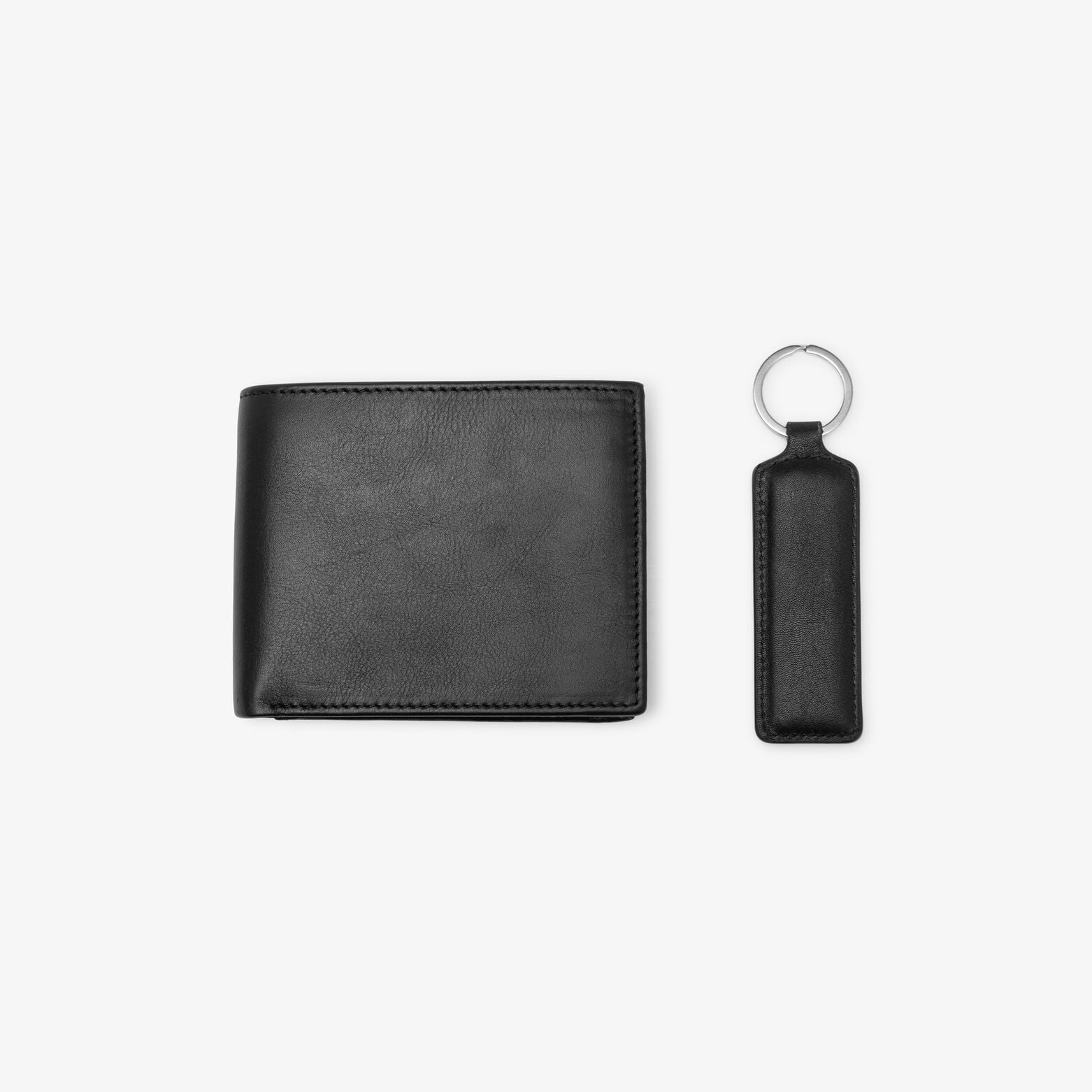 Set portefeuille en sleutelhanger 100% leder