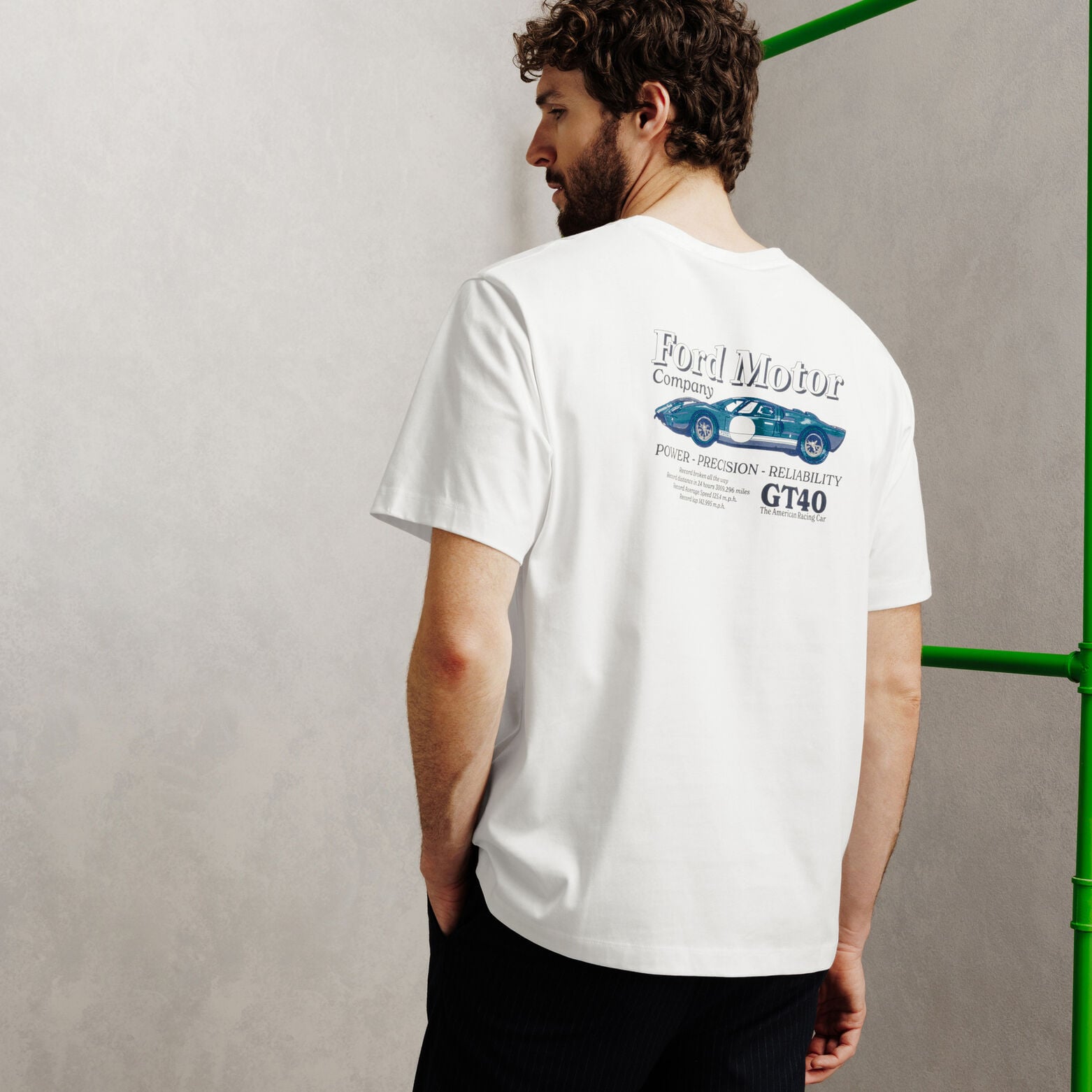 Tee shirt imprim&eacute; devant dos licence Ford GT40