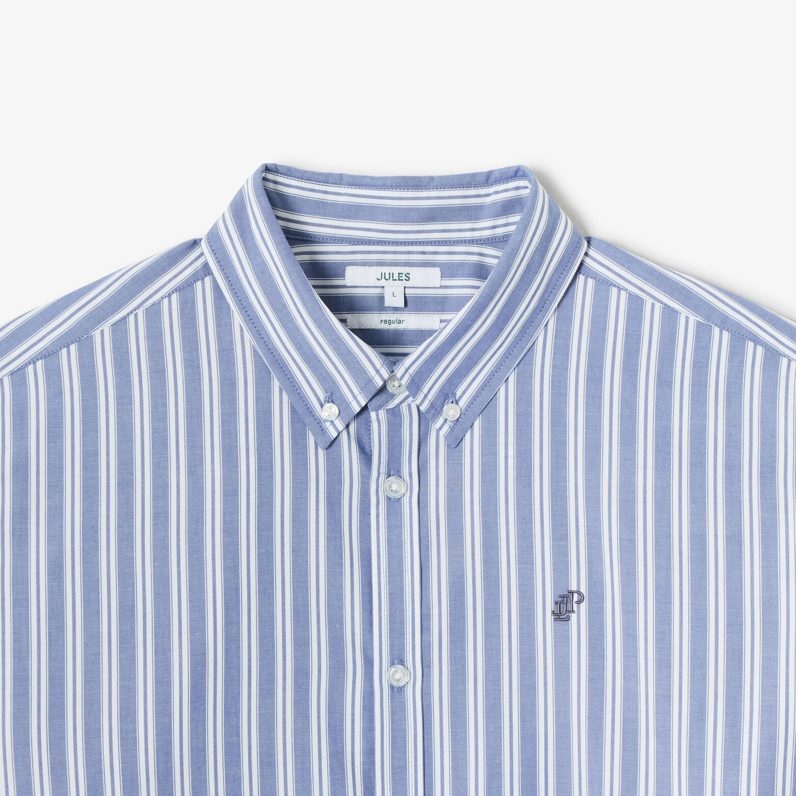 Chemise en coton rayée colorée