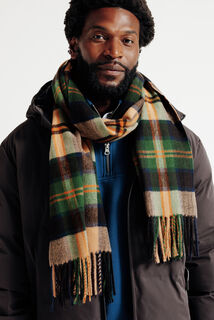 Zacht aanvoelende geruite sjaal