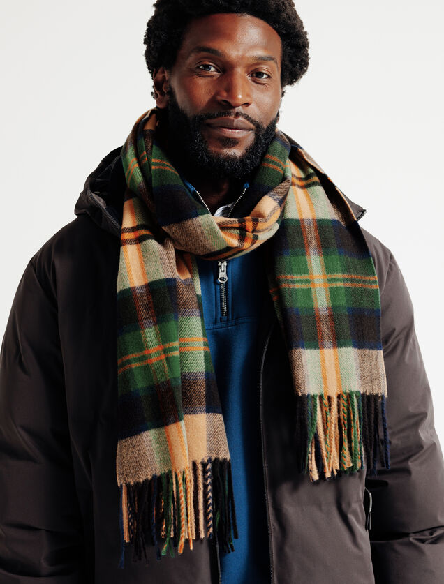 Zacht aanvoelende geruite sjaal